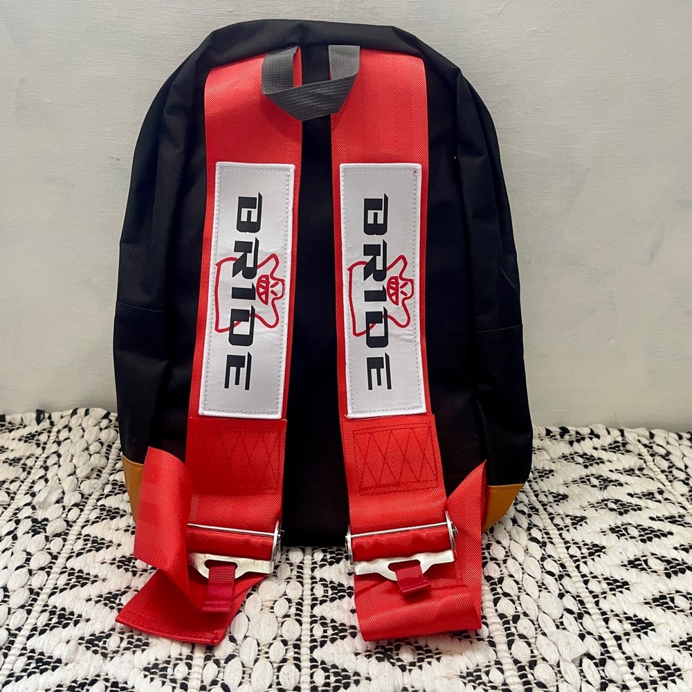 BRIDE BACKPACK WITH Red BRIDE STRAPS